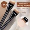 2Pcs Makeup Brush,Ultra Thin Foundation Brush Liquid Cream Flawless Powder,Flat