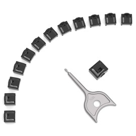 12-Pack RJ45 Port Lock with 1 Key, Security Network Port Lock & Dust Cover,Female RJ45 Connector Blocker Cap Protector for Computers,Servers,Routers & More (Black)