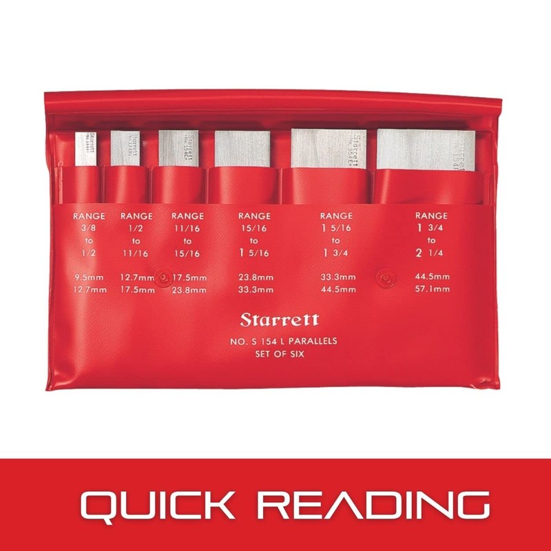 Starrett 154A Adjustable Parallel, 3/8" - 1/2" Range, 1-3/4" Length,