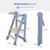 WeeGuruu Foldable Kitchen Tower, Height Adjustable Standing Tower for Toddlers