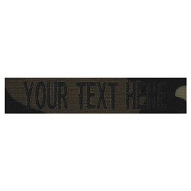 Custom 3 Inch Uniform Name Tapes, Over 50 Fabrics. Woodland Camo Fabric, 3 Inch Hook Fastener (Uniform Ready Fastener)