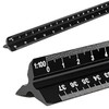 Architectural Scale Ruler – 12-Inch Aluminum Triangular Drafting Ruler for
