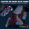 8 Pack Luminous Inline Skate Wheels - 64 mm 72
