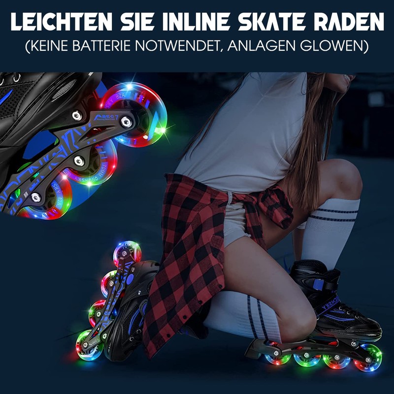 8 Pack Luminous Inline Skate Wheels - 64 mm 72