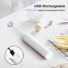 ELMWAY Powerful Electric Milk Frother Set, Rechargeable Drink Blender with