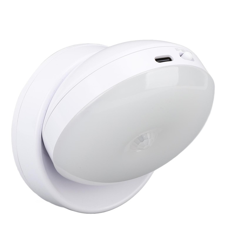 LED Motion Sensor Night Light ABS 360 Degree Rotating Rechargeable