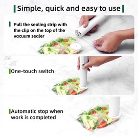 Vacuum Sealer Bags, New Upgraded Dual Zipper Air Valve Vacuum Sealer Bags, Vacuum Storage Bags, Sous Vide Bags, Cryogenic Cooking Bags Compatible With Most Handheld Vacuum Sealers (30 pcs)