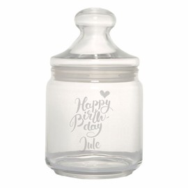 4you design Bonbonglas/Keksglas Happy Birthday - personalisiert mit Namen - Geburtstagsgeschenk - süße Geschenkidee - individuell - Geschenk zum Geburtstag - für ihn - für sie
