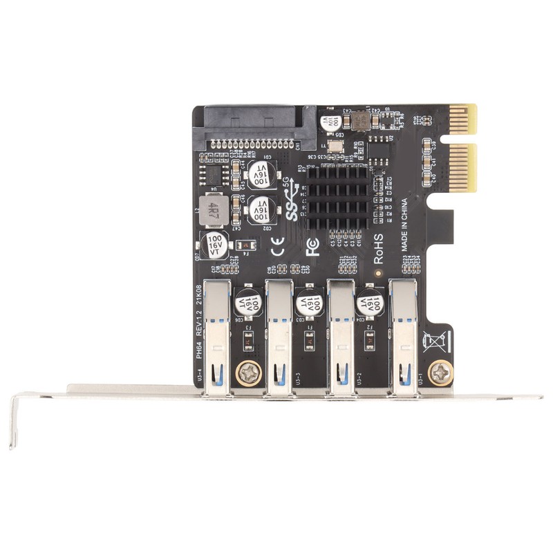 USB 3.0 PCIE Expansion Card PH64 2U/4U VL805 Chip 5Gbps