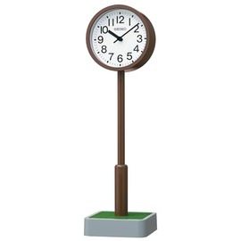 Seiko Clock BZ803B Table Clock Quartz Clock Pole Clock 12.0 x 3.5 x 3.3 inches (305 x 88 x 85 mm)