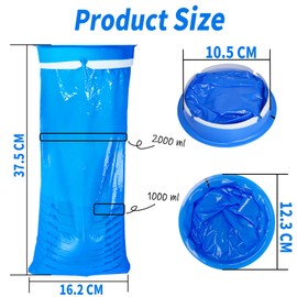 YSWOVUO Pack of 10 Burp Bags with Ring 1000 ml, High Density Breaking Bags with Mouthpiece, Poop Bags Car for Children Adults Pregnant Travel Sickness for Nausea and Vomiting