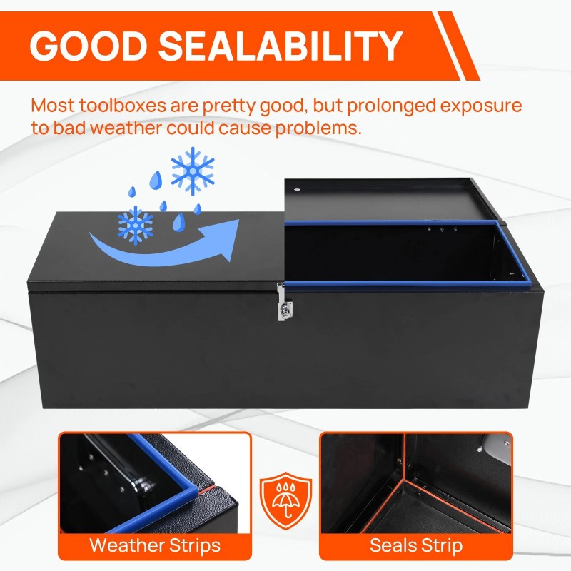 Walsport 39"x13"x11" Steel Truck Tool Box Trailer Pickup Underbody Toolbox