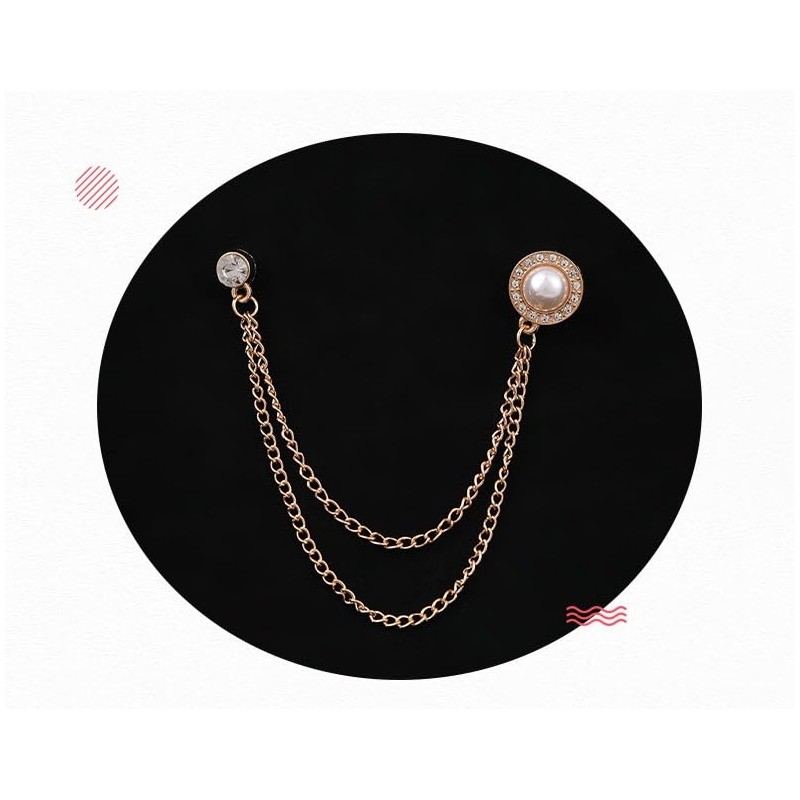 Pocket Watch Chain T Bar & Lobster Clasps Watch Vest