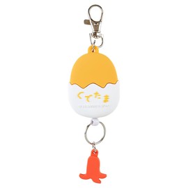 Sanrio Gudetama 169463 Face Reel Key Holder, Gudetama Keymascot GUDETAMA 5.9 x 1.7 x 0.7 inches (15 x 4.3 x 1.8 cm), Character