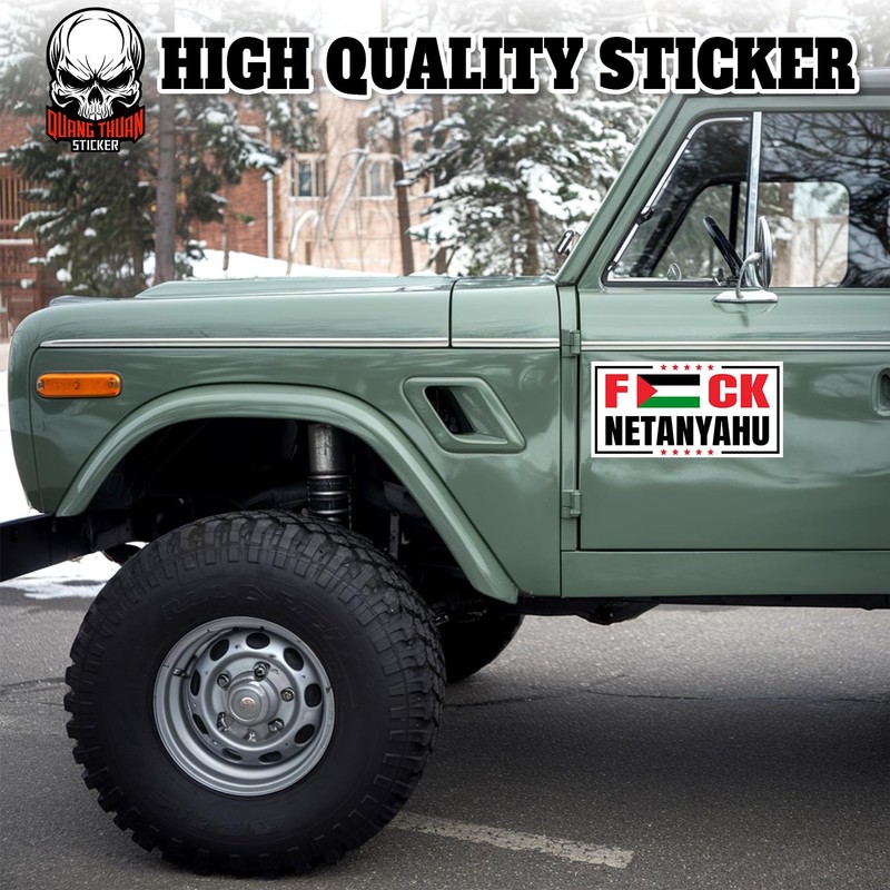 F.uck Netanyahu | Bumper Sticker or Car Magnet | Anti