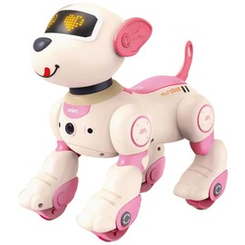 PRANITE Robot Dog, Remote-Controlled Robot Dog for Kids with Follow Mode, Programmable, Touch Sensor, Rechargeable, Music, Dance, Interactive RC Toy Dog for Boys and Girls