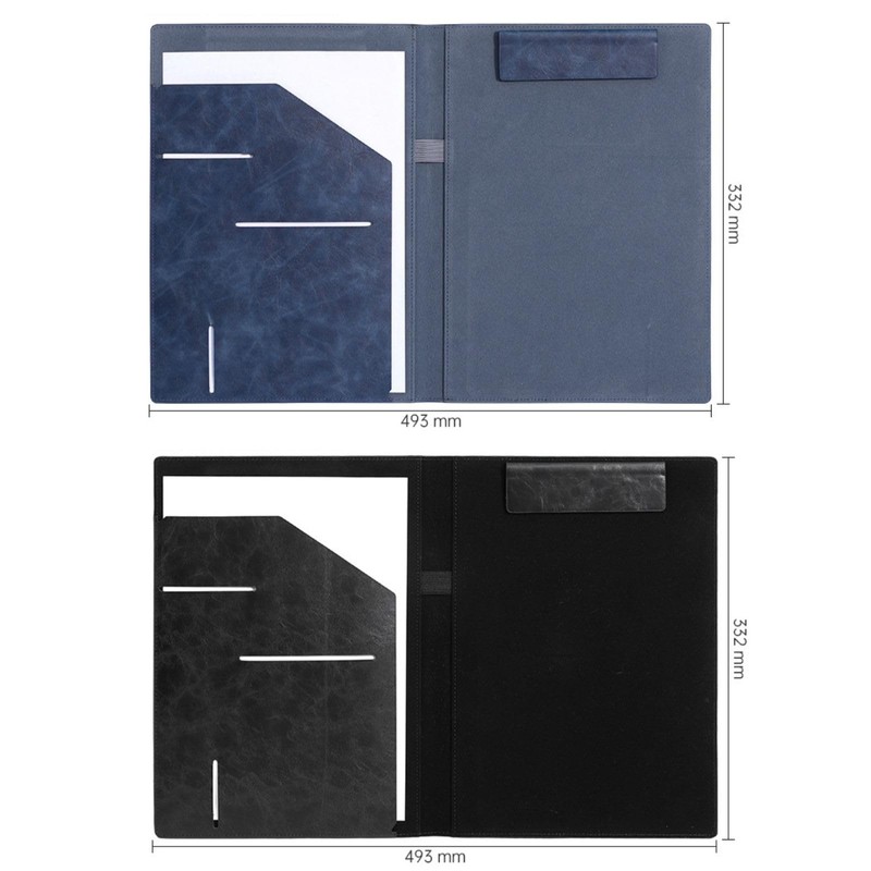 GeneX Leather Binder A4 Clipboard Bi-Fold Multifunction Binder Magnet Conference
