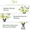 Nearly Natural 4534-WH Magnolia Arrangement with Vase,White