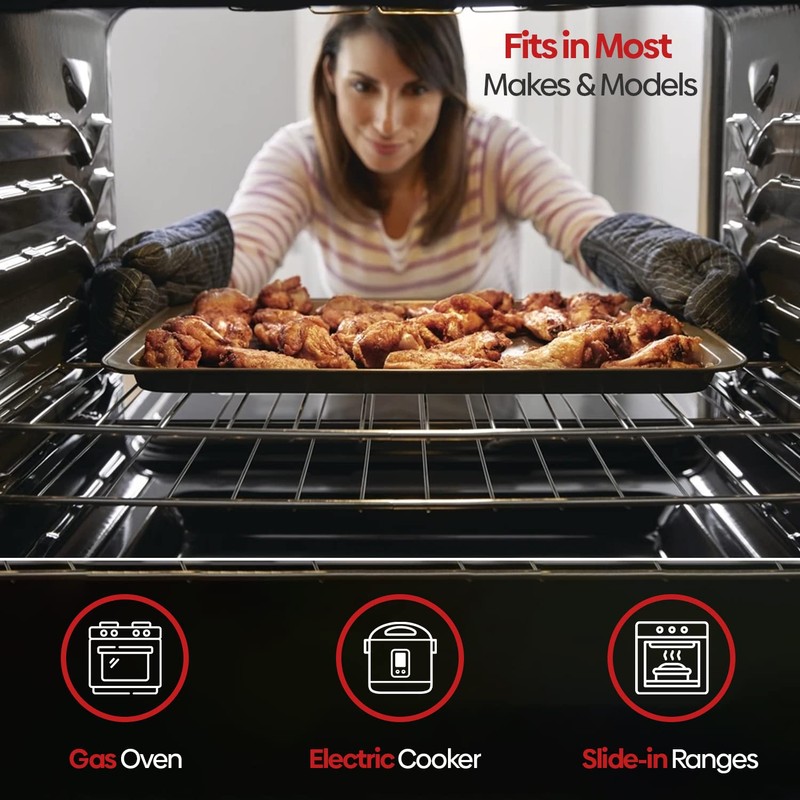 Oven Shelf Adjustable Oven Rack Grill Cooking Tray - Chrome