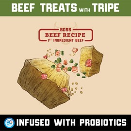 Boss Dog Boss Probites with Tripe Treats for Dogs & Cats, Beef Recipe, 3 oz Bag
