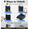 eLinkSmart Fingerprint Padlock with Key Backup, Heavy Duty Weatherproof Bluetooth