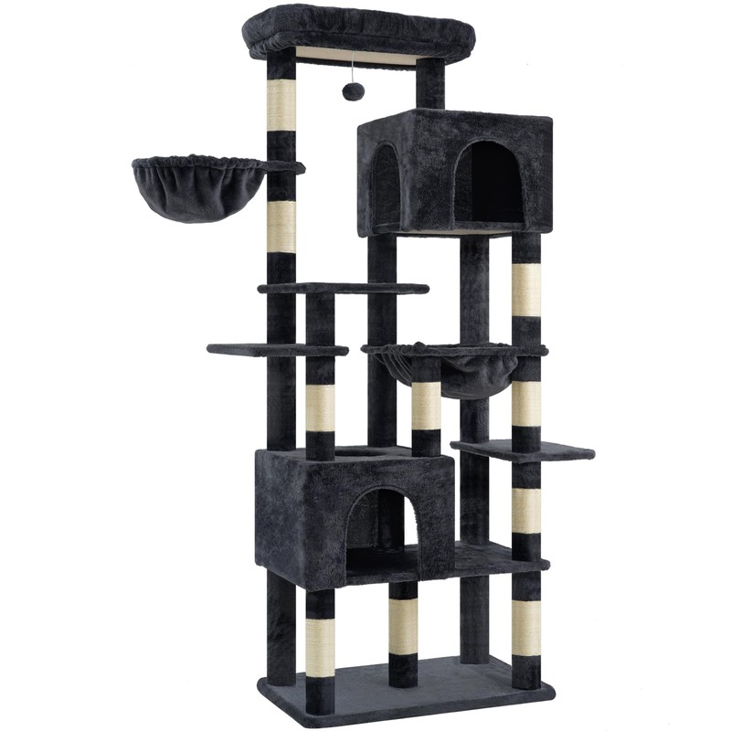 Heybly Cat Tree, 76-Inch Tall Heavy Duty Cat Tower for