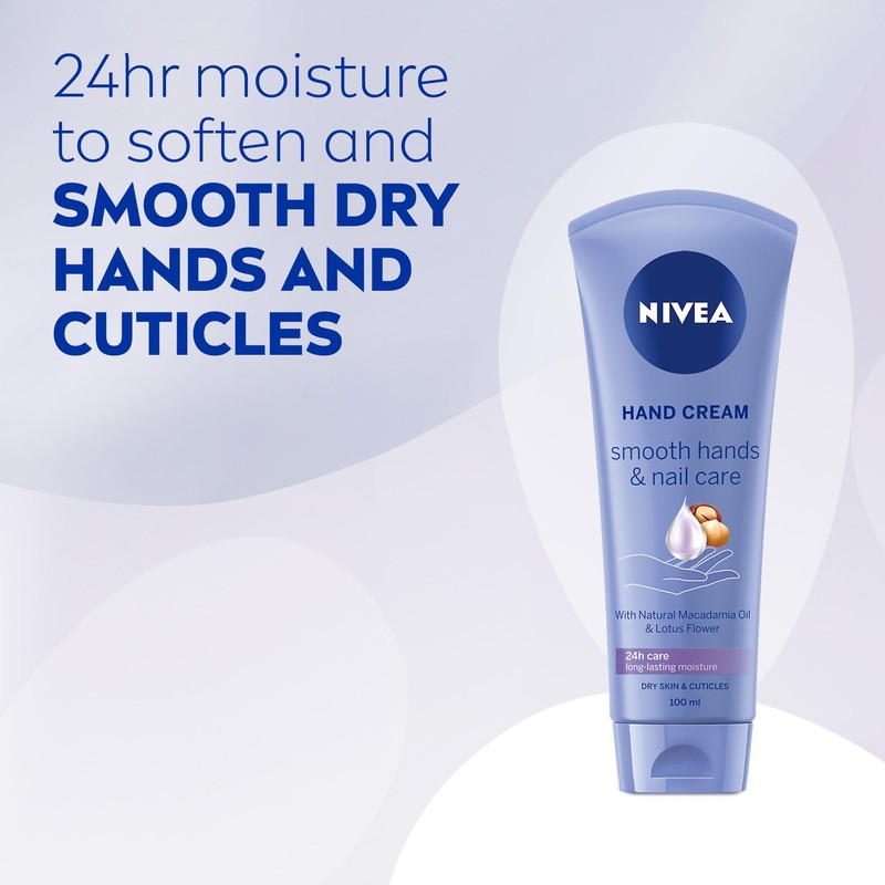 NIVEA Smooth Hands & Nail Care Hand Cream 100ml