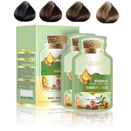Plant Bubble Hair Dye Shampoo,Plant Bubble Hair Dye,Bubble Plant Hair Dye,Natural Plant Hair Dye,New Botanical Bubble Hair Dye Hair Dye Shampoo for Women Men (Coffee color)