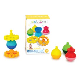 Lalaboom BL690 Baby Toy, Laraboom Beads, Spinning Lines, 10 Pieces