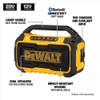 DEWALT 20V MAX Bluetooth Speaker, 100 ft Range, Durable for