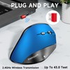 memzuoix Ergonomic Vertical Wireless Mouse - 2.4G Optical Cordless Mice