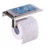 ArgenMex Porta-rollo De Rollos Sanitarios Acero Inoxidable Con Repisa