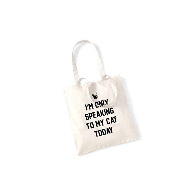 I'm only speaking to my cat today tote bag
