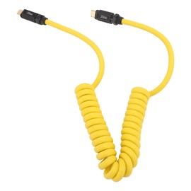 Type C to Type C Charging Cable PD3.1 140W Fast Charging 8K 60Hz Screen Casting 20Gbps USB C Data Cord C Male to C Male 1.8m/5.9ft Coiled Cable