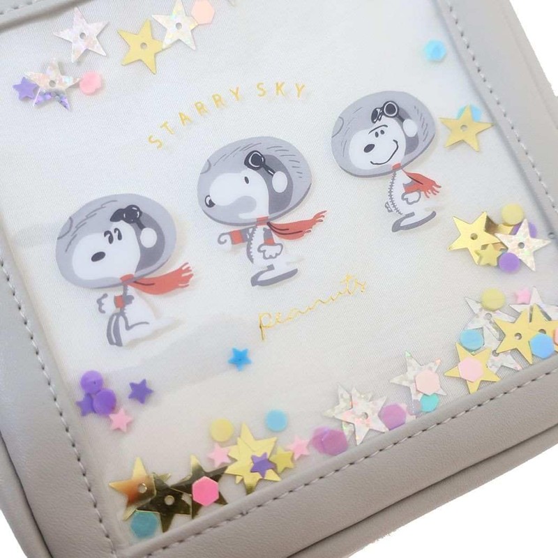 Marimo Craft SPCQ-288 Astro Sequin Box Pouch, Gray, W 5.5