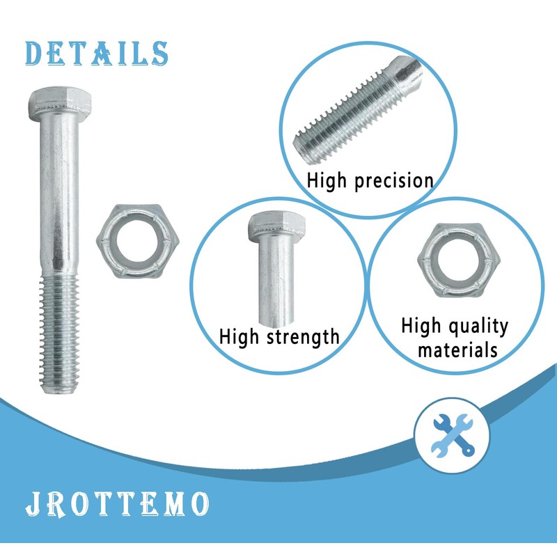 500101 Grade 5 Shear Bolts for Rotary Cutters (1/2" x
