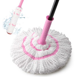 KeFanta Self Wringing Twist Mops for Floor Cleaning, Microfiber Floor Mop with Wringer, 57 " Long Handle Easy Wringing Mop for Hardwood Commercial Household Clean