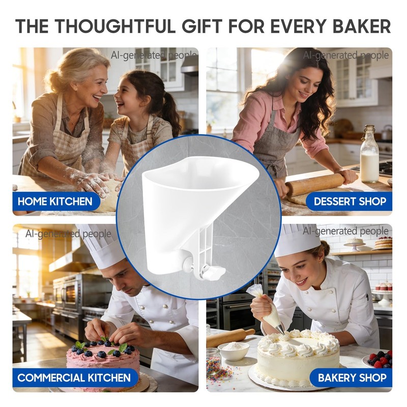 KingofKings Flour Funnel for Kitchen Aid Accessories and Attachments