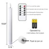 GenSwin Flameless White Taper Candles Flickering with 10-Key Remote, Battery