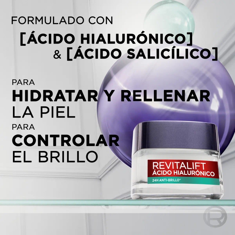 Gel Crema Hidratante Oréal Paris Revitalift Ácido Hialurónico