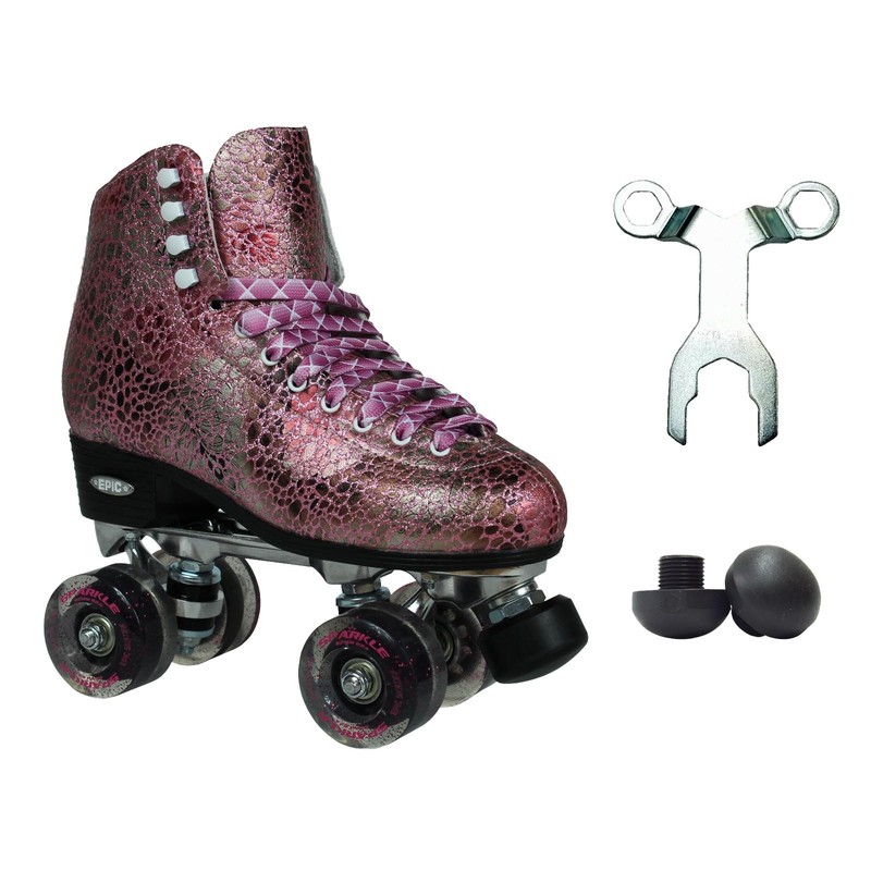 Epic Skates Sparkle High-Top Quad Roller Skates