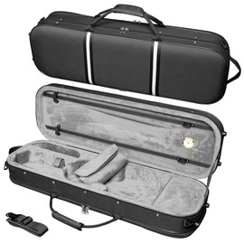 MI&VI Avanti Series Light Hard Violin Case (Full Size) — Travel Violin Backpack Case for 4/4 Sized Violins, NF-5250 (Black)