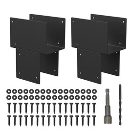 tonchean 2 Pack Heavy Duty Post Caps Tie Brackets 6"x6" (Actual 5.5"x5.5") Stainless Steel Wood Beam Support Bracket, Fit Connecting Deck Patio Post and Wood Beams Bracket