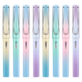 JUHNEED 8 Pcs Eternal Pencils Infinity Pencils with Eraser Gradient Forever Pencil for Writing Drawing Students Home Office School Supplies
