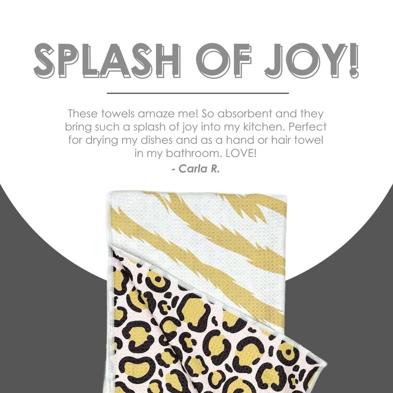 BUZZEE - Kitchen Tea Towel - Quick Dry Microfiber Cloth