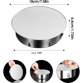 MUYAPAY Stove Pipe Cover Stainless Steel - Chimney Hole Cover Chimney Pipe Cover for 160 mm PVC Pipe, Wall Lining Lid Stove Hole Cover, Robust Stove Pipe Capsule, Bottom Diameter 152 mm, Depth: 44 mm
