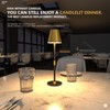Timjorman Modern LED CordlessTable Lamp,4000mAh Rechargeable Battery Desk lamp,3 Level