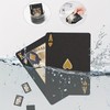 PMLAND Black - Gold Waterproof Playing Poker Cards - Poker