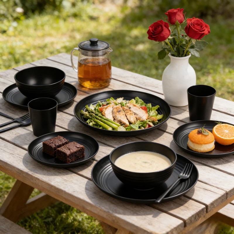 Supernal Wheat Straw Dinnerware Sets,Plates and Bowls Set, Dish Sets