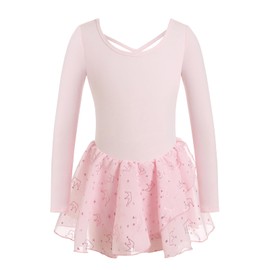 Maillot de ballet sin mangas para niñas con falda, estampado de corona de unicornio con estrella brillante, Princesa Rosa L, 8-10 Años